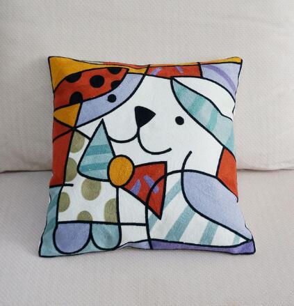 Roy Painting 1 Embroidered Cushion Cover - DropOnline.co