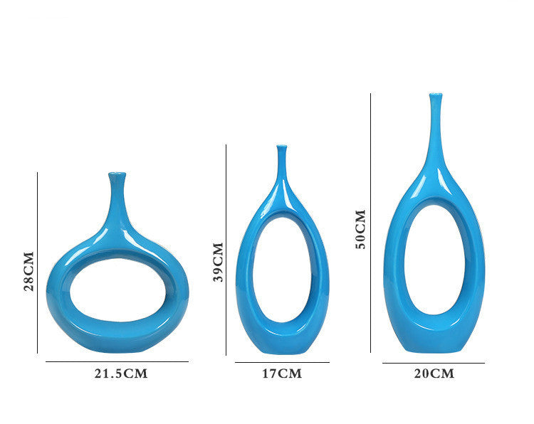 Hollow decoration ceramic vase home vase decoration - DropOnline.co