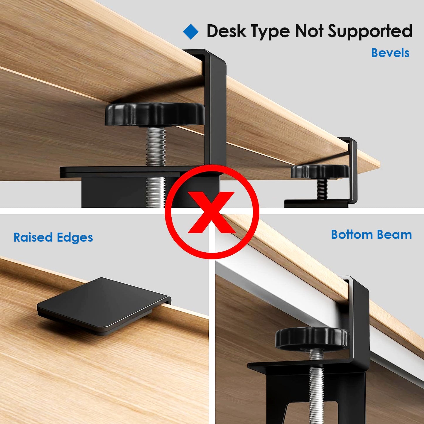 1Pc 25.59x9.64x0.51in Keyboard Mouse Tray Under Desk Retractable Slide Out Drawer Height Adjustable With C Clamp 55LBS Load - DropOnline.co