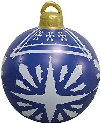 Giant Inflatable Christmas Ball 60cm - PVC Outdoor Ornament Decoration for Tree & Yard - DropOnline.co