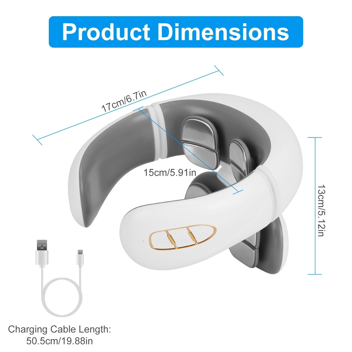 1 Set 8 Head EMS Neck Massager With Heat Cordless Cervical Neck Massager EMS Neck Massager With 6 Modes 15 Intensity Levels Remote Control - DropOnline.co