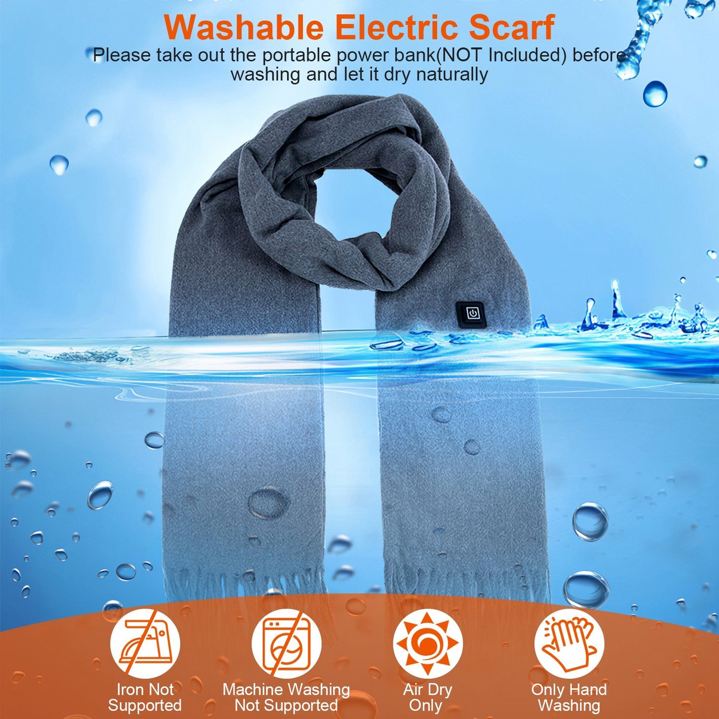 USB Electric Heated Winter Scarf - 3 Heating Modes for Outdoor Activities - DropOnline.co