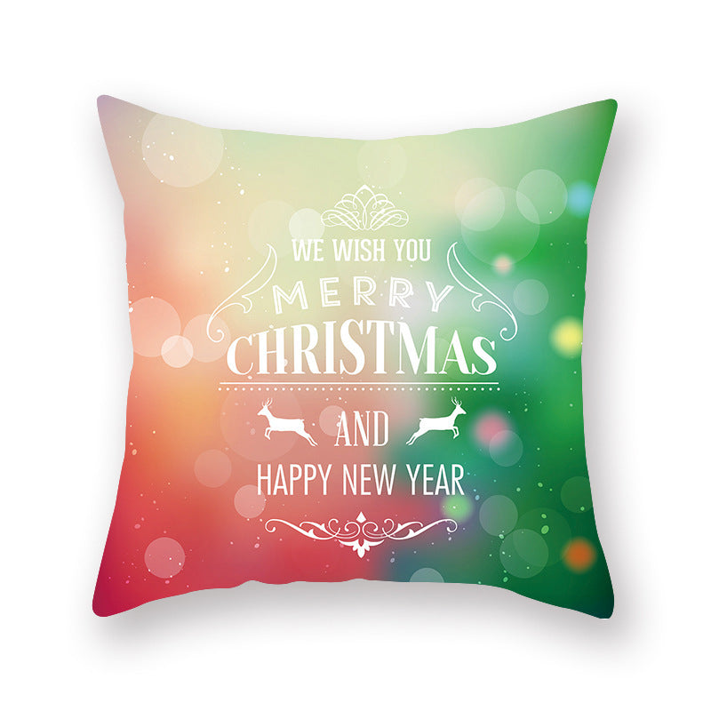 Christmas new peach skin cushion pillowcase - DropOnline.co