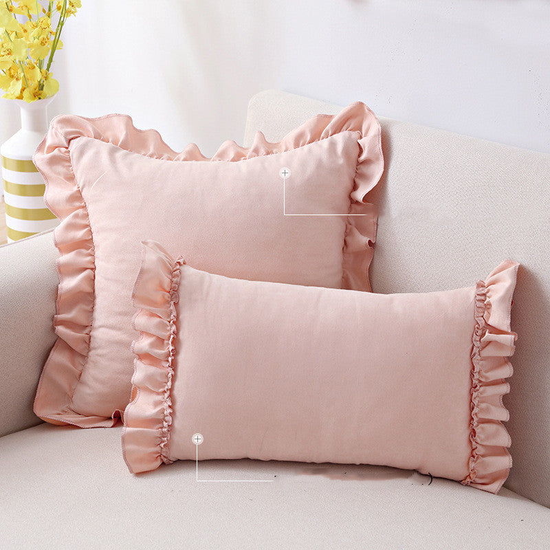 Pillowcase Small  Cushion Pillow Suede Sofa Bedside Pillowcase - DropOnline.co
