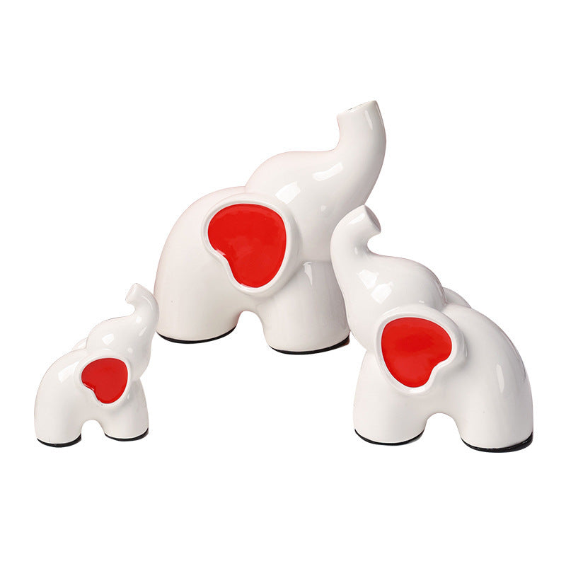 Nordic Home Decor Accessories Ceramic Elephant Vase Bedroom Desktop - DropOnline.co