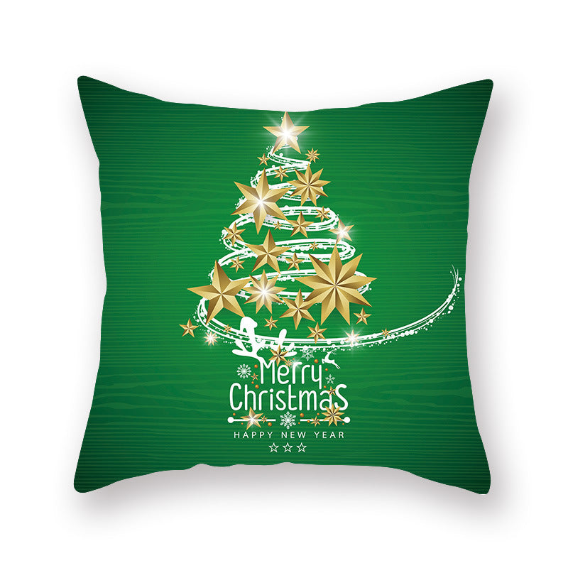 Christmas new peach skin cushion pillowcase - DropOnline.co