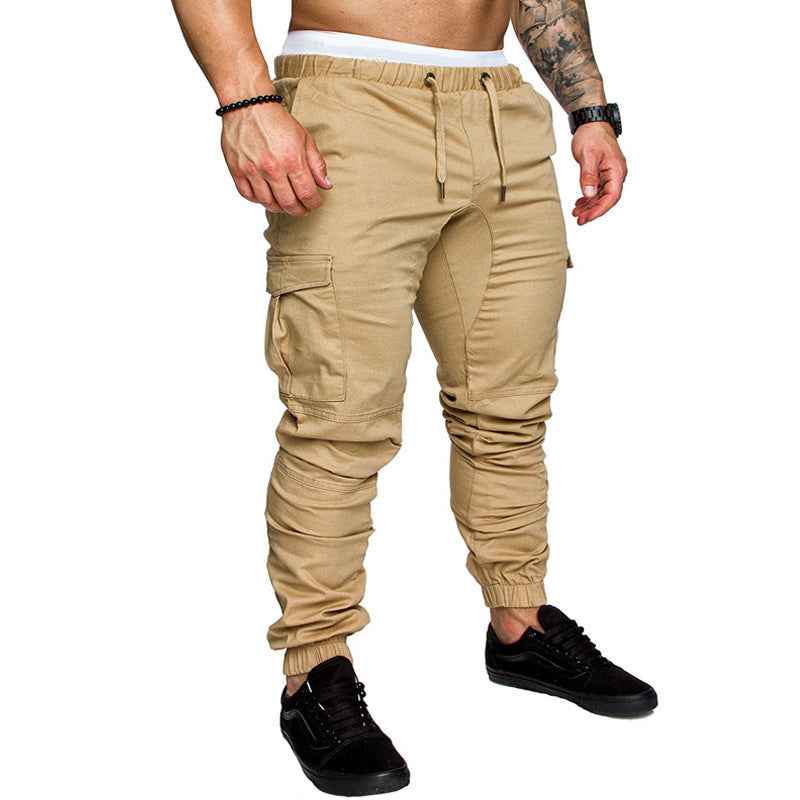 Men's Woven Fabric Casual Pants - Corset Fit Trousers