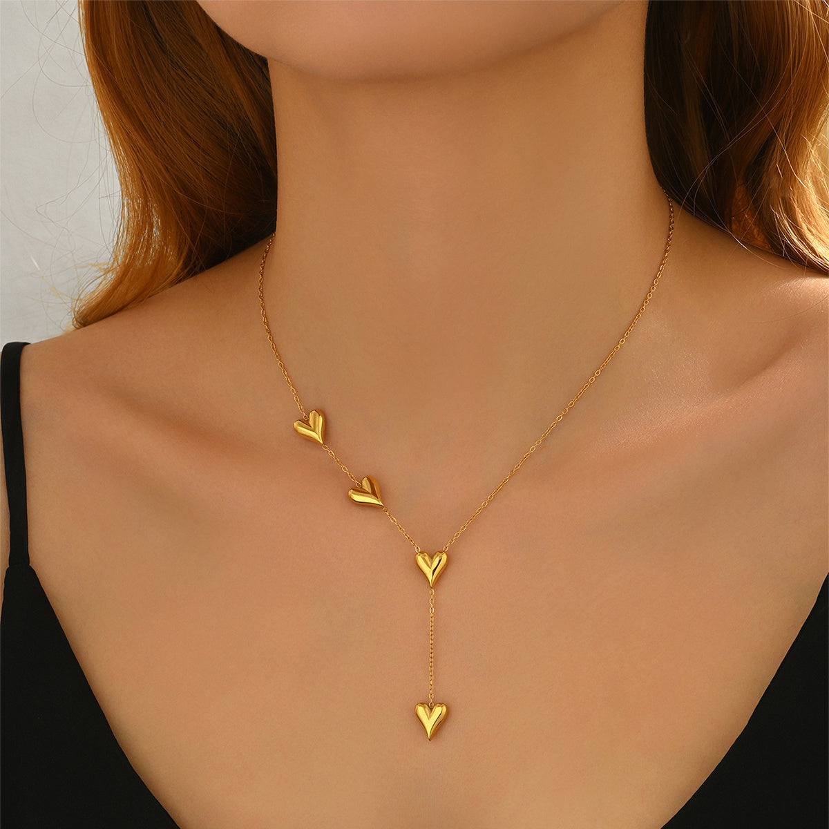 Lxalry 18K Gold Plated Heart Necklace  Recycled Stainless Steel Modern Minimalist Jewelry  Hypoallergenic   Ocean-Safe Gift For Women Wife Mom  Everyday Elegance With Golden Hour Glow - DropOnline.co