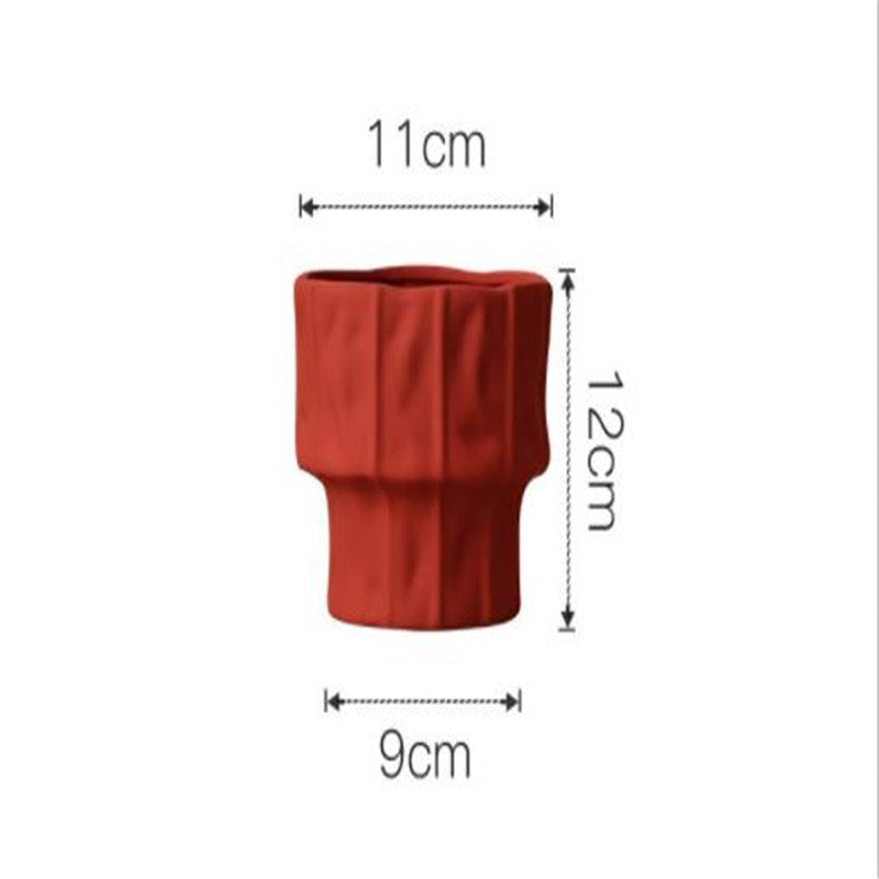 Nordic Simple Morandi Art Vase Villa Living Room Dining Room Office Decor Home Vases Decoration Accessories Flower Arrangements - DropOnline.co