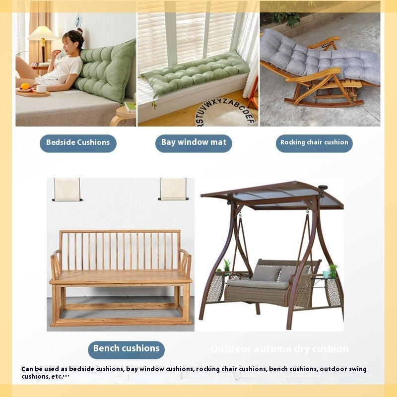 Waterproof Big Backrest Rocking Chair Cushion Bedroom Sofa Waist Pillow Bedside Cushion - DropOnline.co