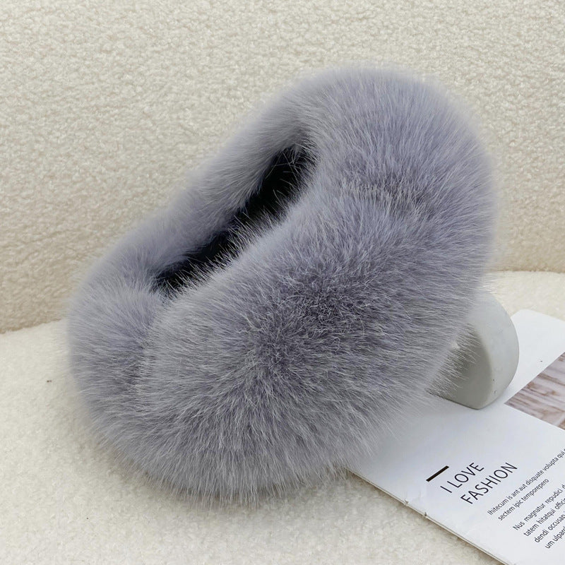 Autumn Winter Fur Hair Ring Hat - Thickened Topless Design - DropOnline.co