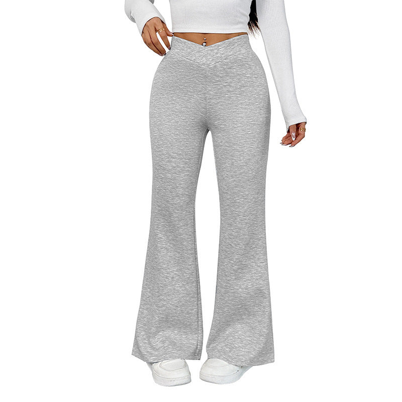Women's Slim Fit Bootcut Trousers - Casual Daily Flare Leg Pants - DropOnline.co