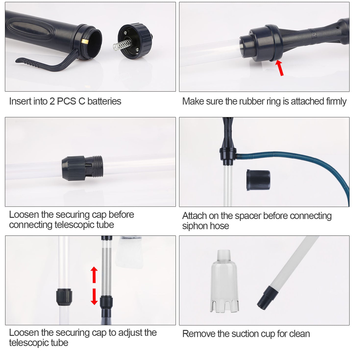 Battery-Operated Aquarium Vacuum Gravel Cleaner - DropOnline.co