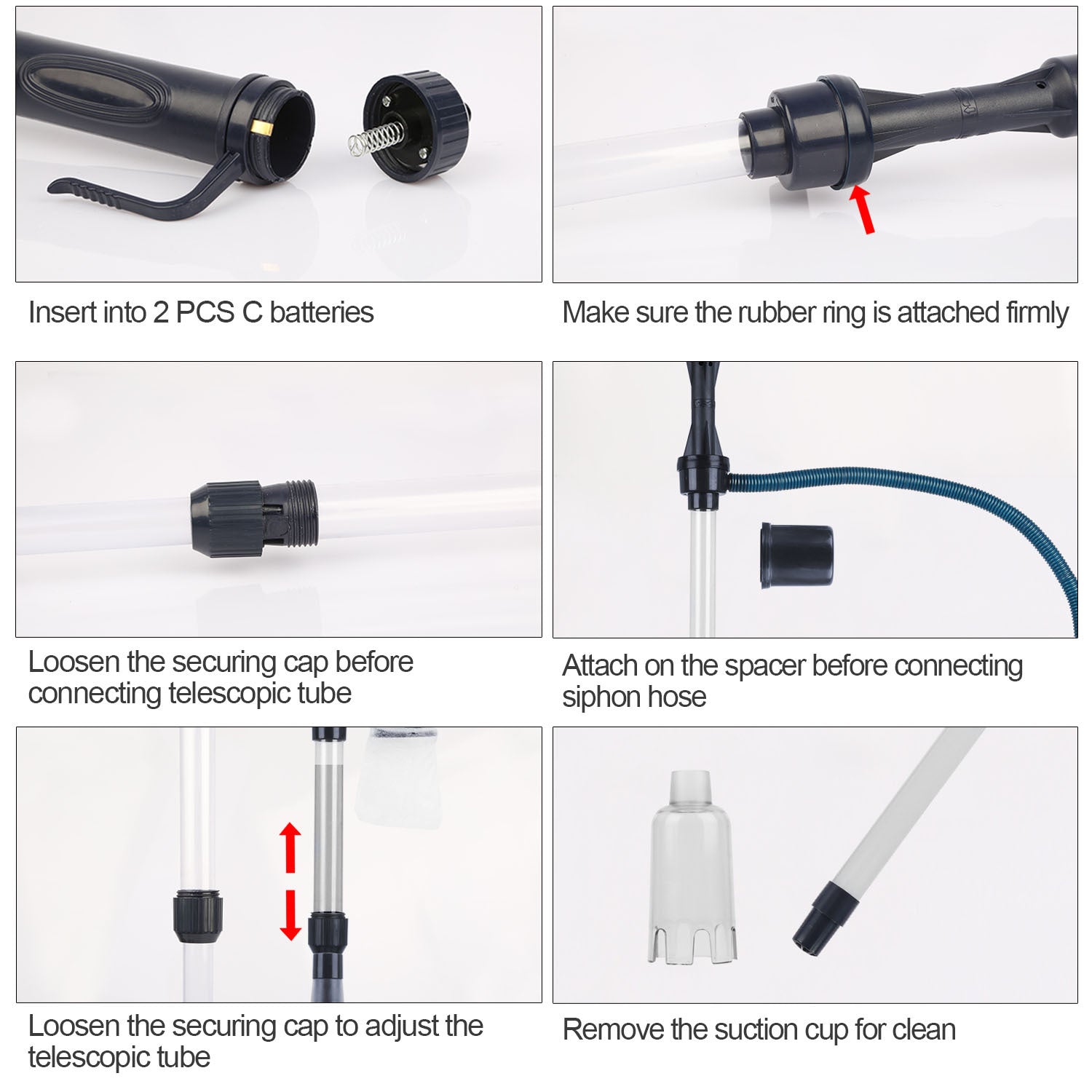 Battery-Operated Aquarium Vacuum Gravel Cleaner - DropOnline.co