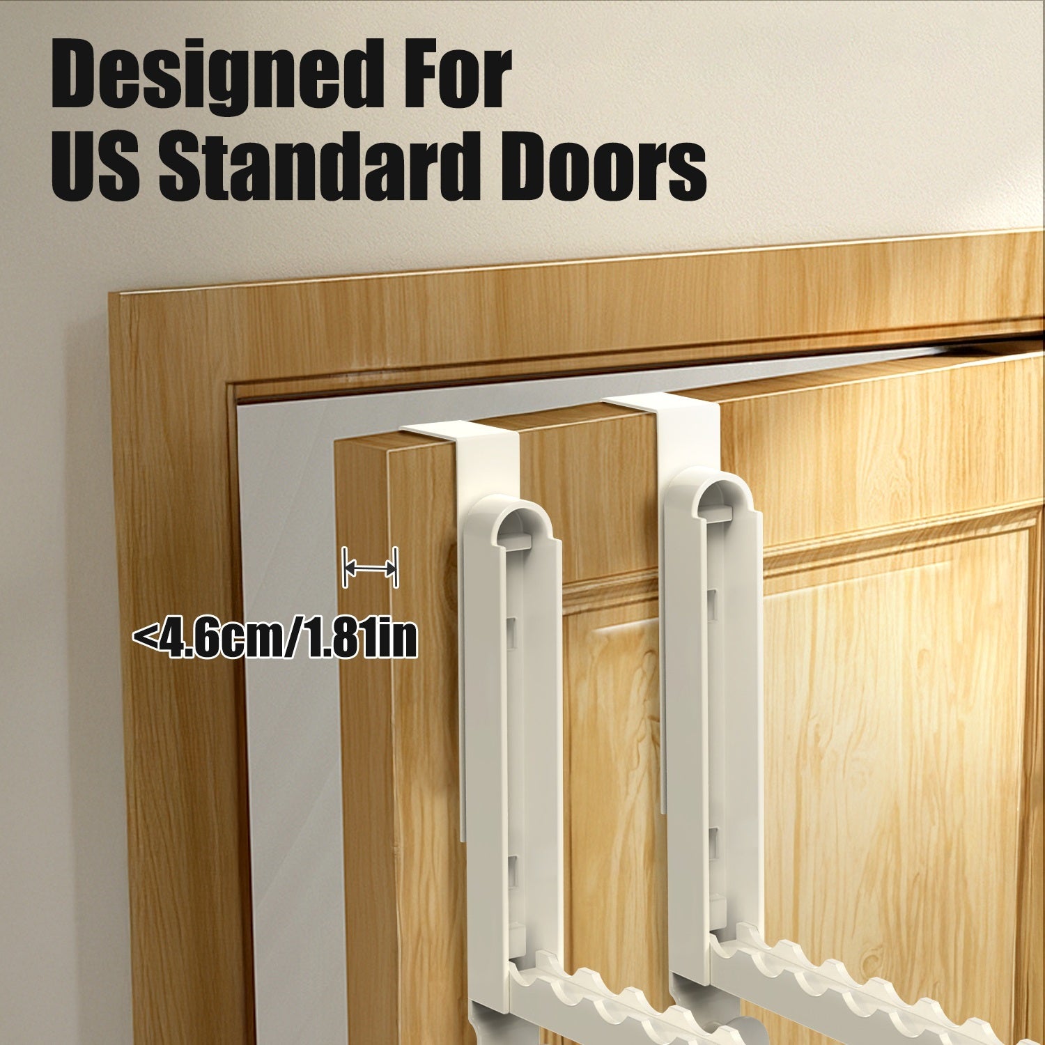 2Pcs Over The Door Hanger Hooks For Clothes Foldable Clothes Drying Rack For Laundry Coats Towels Portable Clothing Hanger Hook For 1.81In Thickness Door Maximum - DropOnline.co