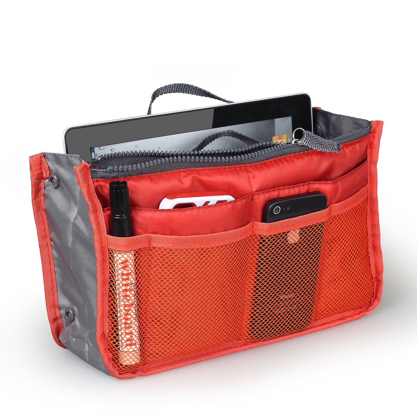 Women Lady Travel Insert Handbag Organizer Makeup Bags Toiletry Purse Liner With Hand Strap