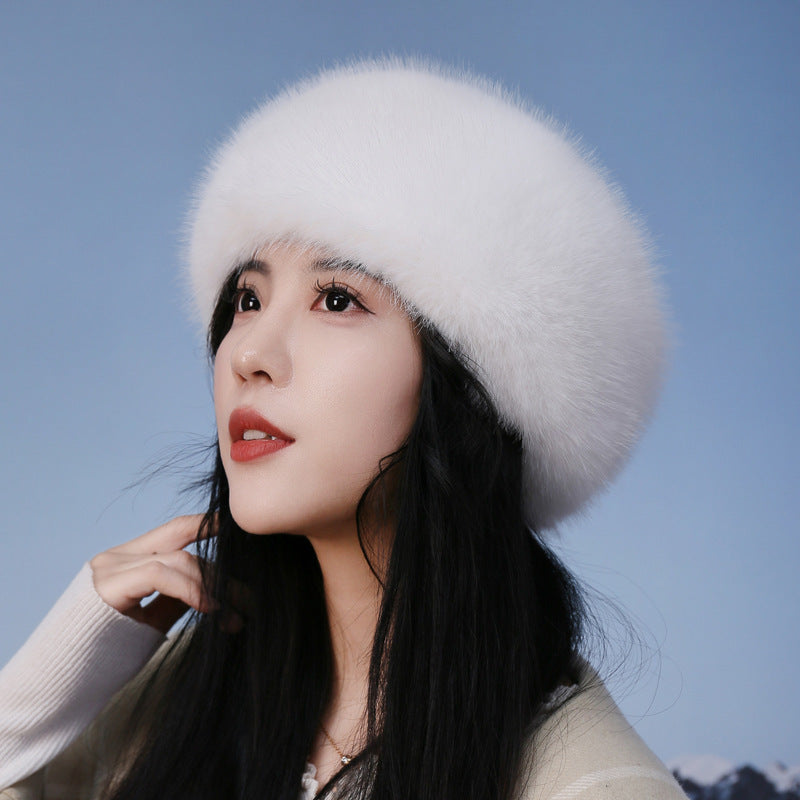 Autumn Winter Fur Hair Ring Hat - Thickened Topless Design - DropOnline.co