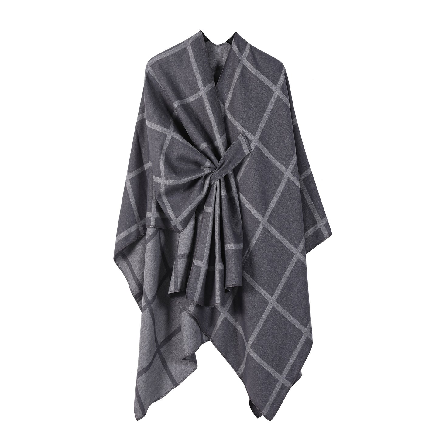Women's Fashion Gingham Check Warm Scarf - Classic Plaid Winter Wrap - DropOnline.co