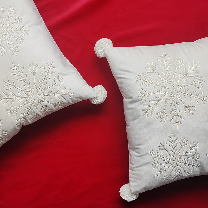 Christmas Tree Deer Cushion Cover Bedroom Pillow - DropOnline.co