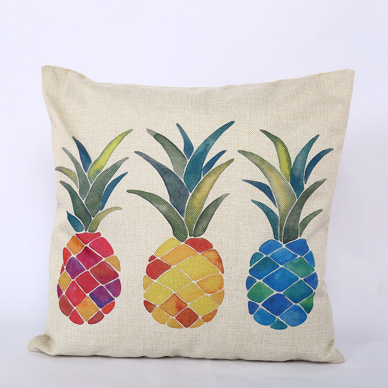 Home Soft Decoration Office Pineapple Single Car Sofa By Pillow Case Square  Linen Pillowcase Car Cushion Wholesale - DropOnline.co