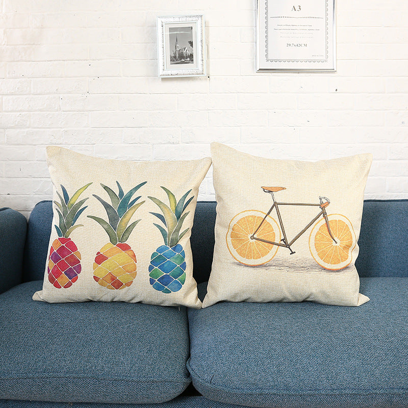 Home Soft Decoration Office Pineapple Single Car Sofa By Pillow Case Square  Linen Pillowcase Car Cushion Wholesale - DropOnline.co