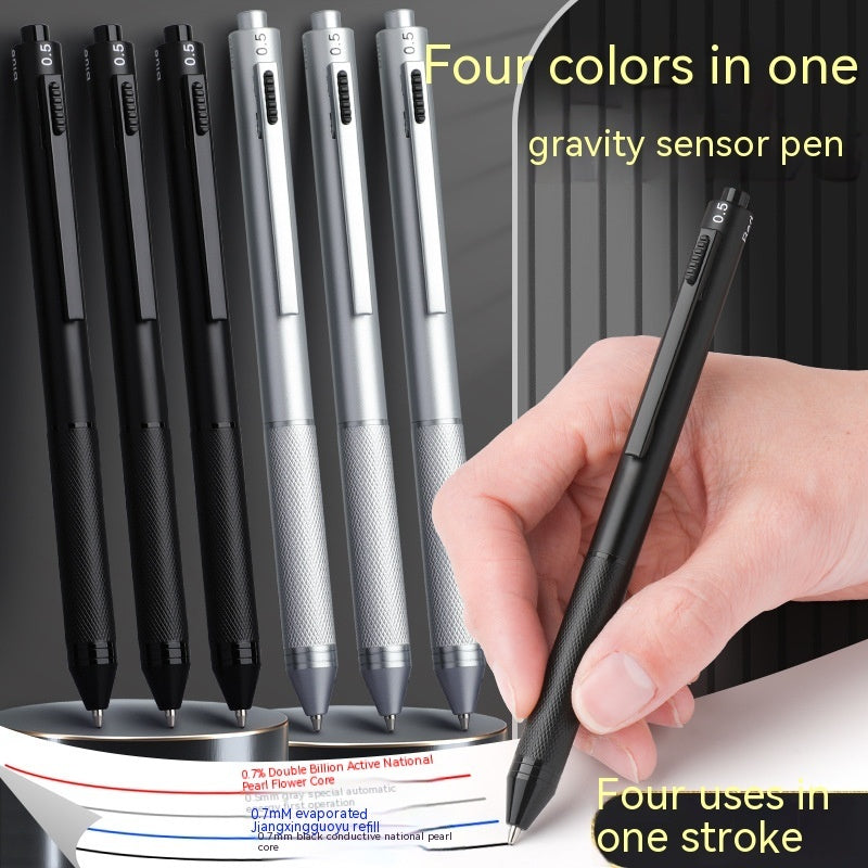 Gravity Induction Pen Press Metal Gel Pen Ballpoint Pen Four-in-one - DropOnline.co