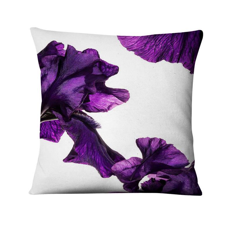 Floral Digital Print Pillowcase Green Plant Cushion Cover - DropOnline.co