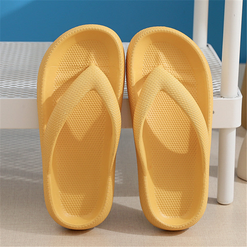 Clip Toe Shoes Eva Non-Slip Slippers Soft Sole Flip Flops Women Thick Bottom Bathroom Slides Summer - DropOnline.co