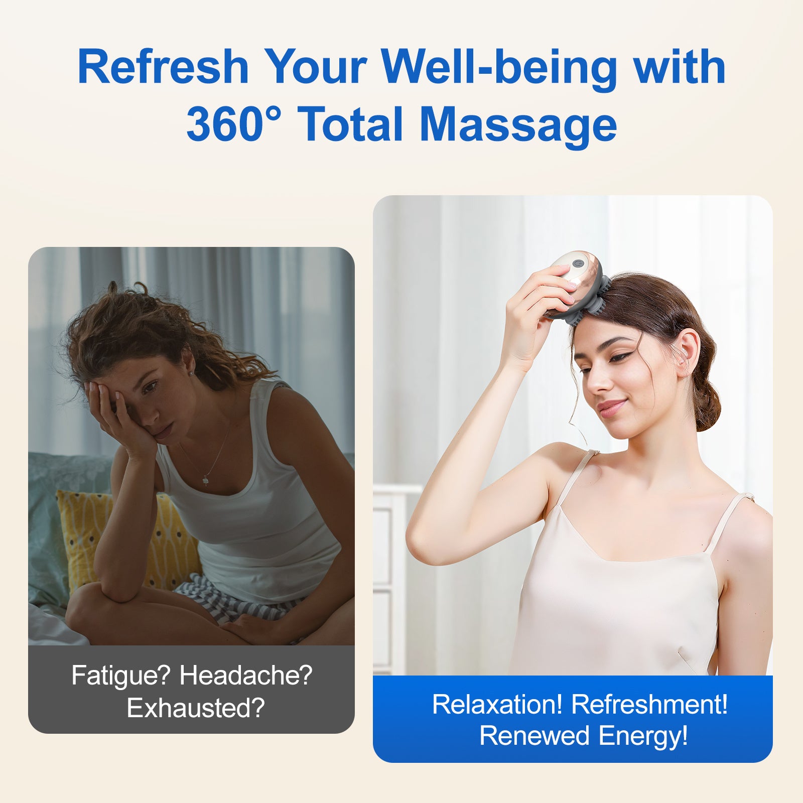 Hair Relaxation Tool 3D Massage Comb Smart Scalp Massager Relieves Fatigue Essential For Home And Office Rechargeable Massager - DropOnline.co