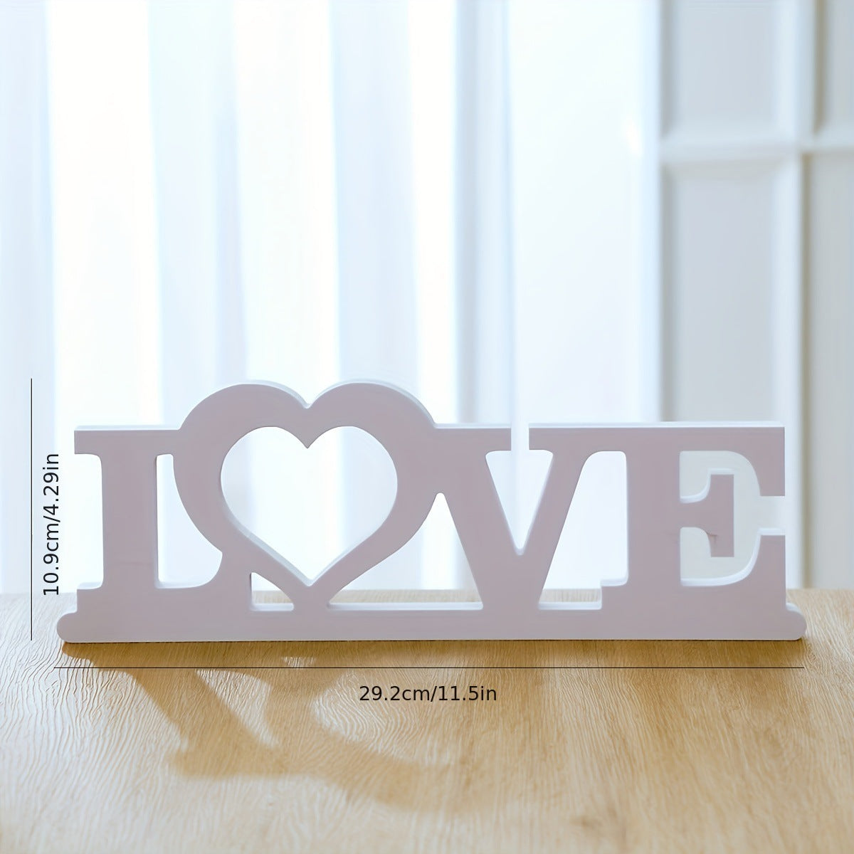 HOME LOVE Letter White Art Decoration - Modern PVC Wall Ornaments for Living Room Decor - DropOnline.co