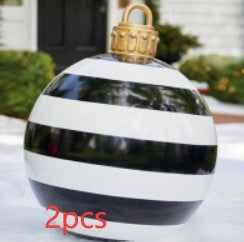 Giant Inflatable Christmas Ball 60cm - PVC Outdoor Ornament Decoration for Tree & Yard - DropOnline.co