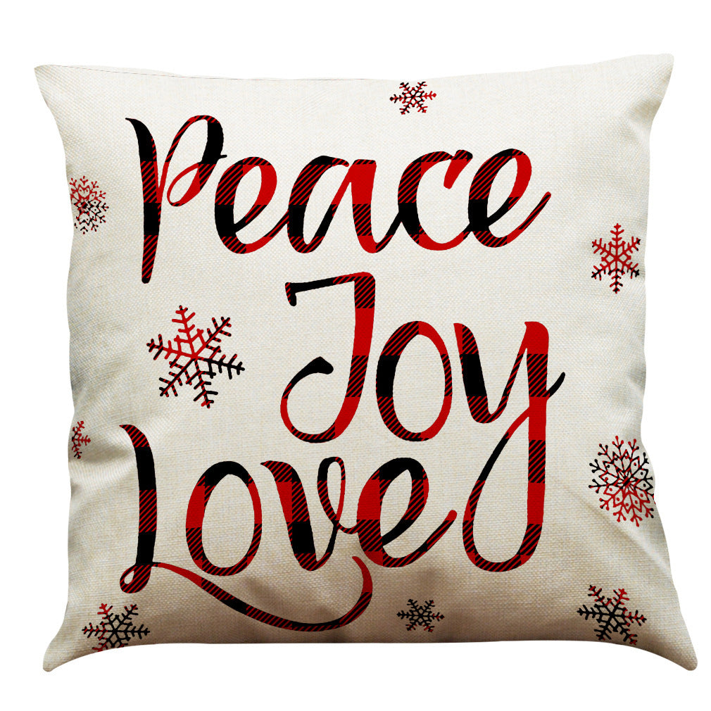 Christmas Cotton Linen Sofa Car Cushion Pillowcase - DropOnline.co