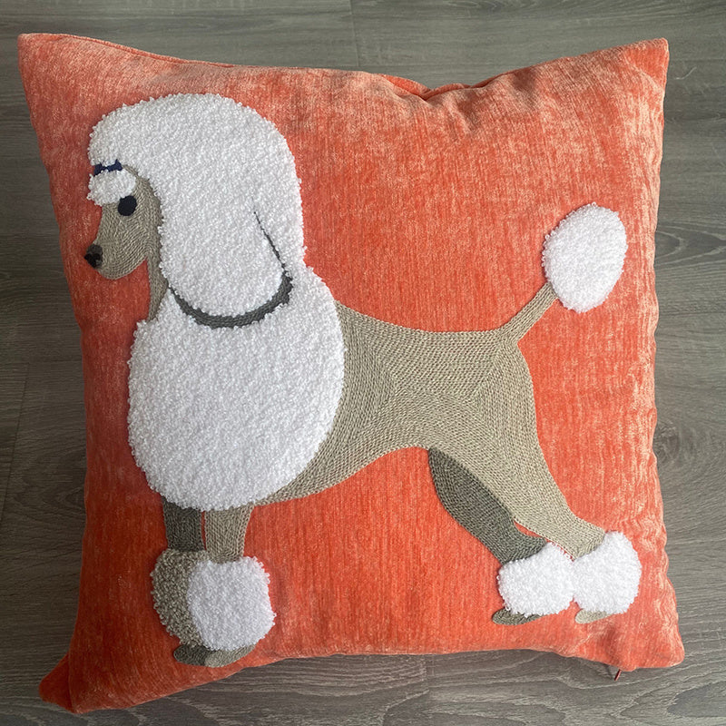 Pillow Embroidered Cushion With Core American Dog - DropOnline.co