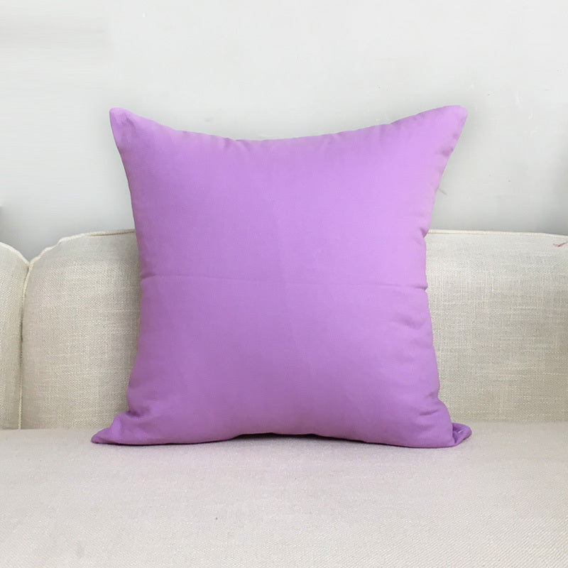 Solid Color Cushion Sofa Pillow White Blue Gray Coffee Color Purple Red Cushion Cover Waist Pillow - DropOnline.co