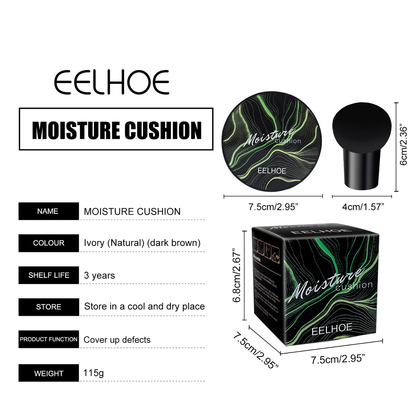 Mushroom Head Air Cushion Natural BB Cream Covers Facial Blemishes And Brightens Natural Nude Makeup Foundation Cream - DropOnline.co