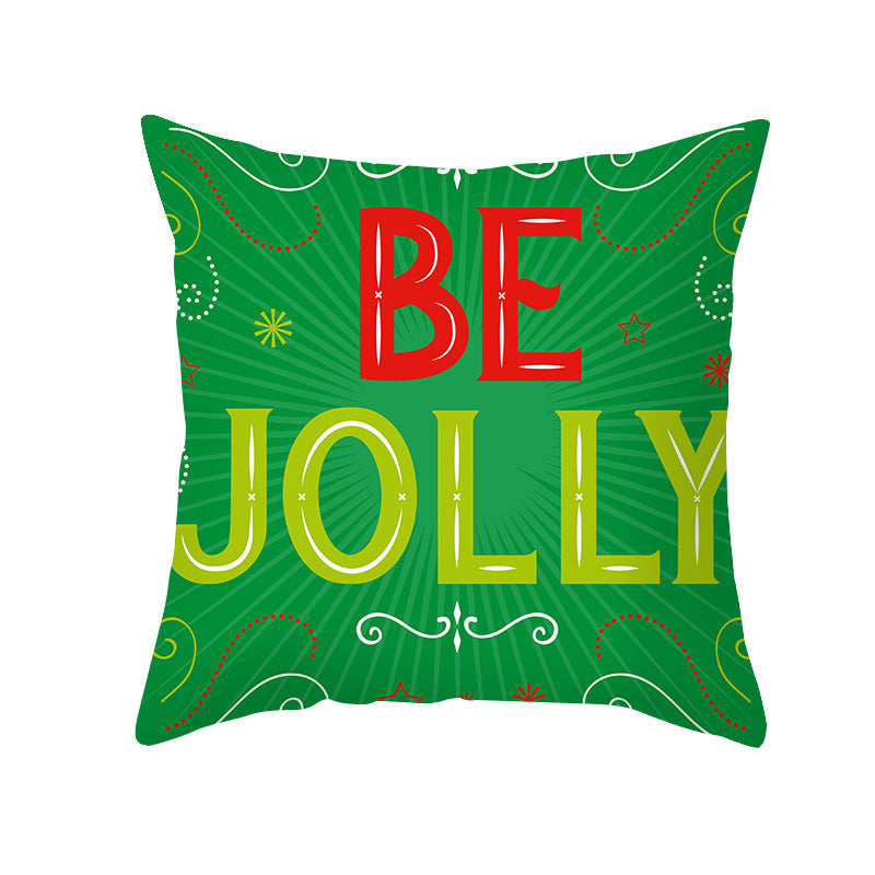 Cartoon Letter Printed French Velvet Cushion Cover - DropOnline.co