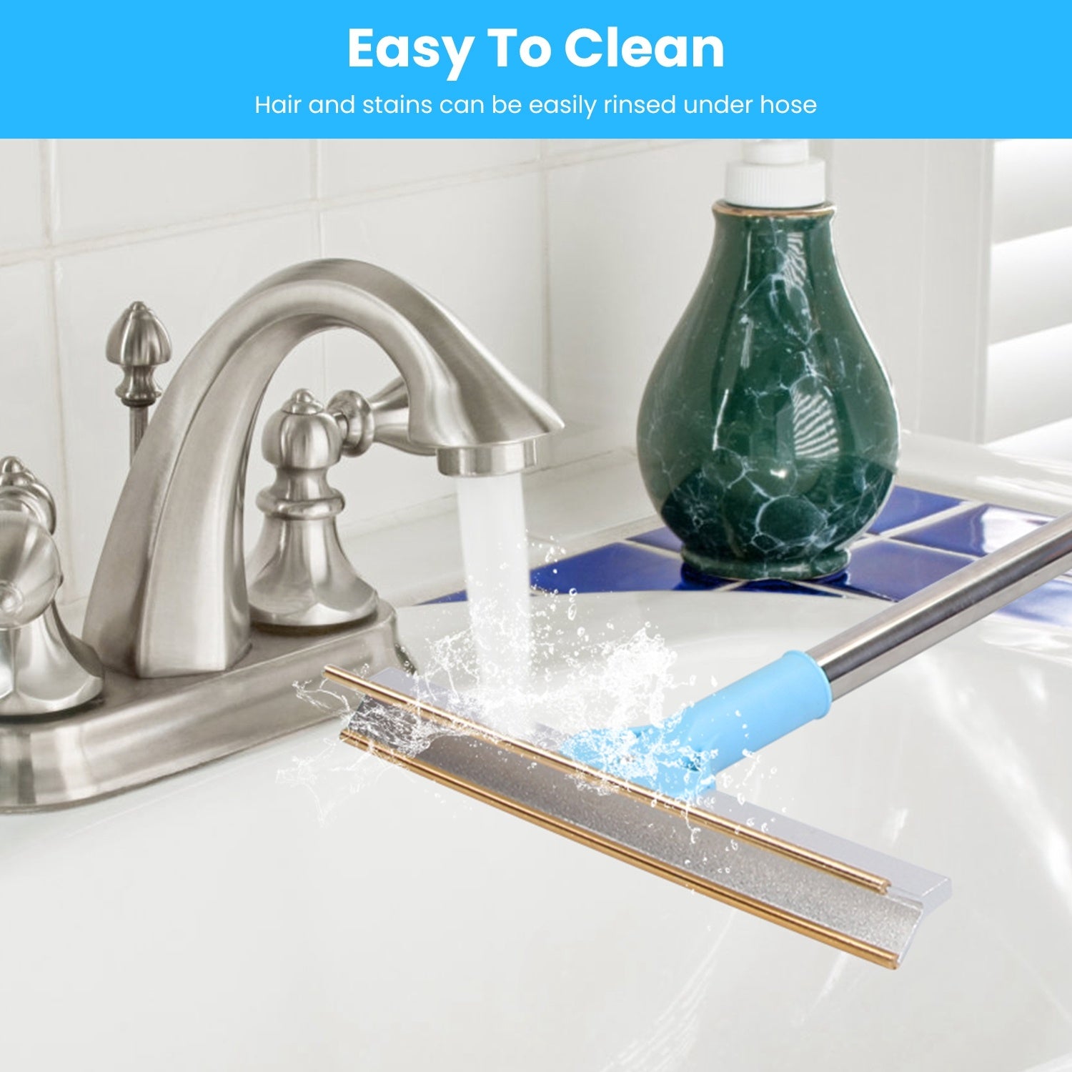 1Pc Pet Hair Removal Rake With 54.33in Adjustable Telescopic Rod Multi-Fabric Dog Cat Hair Scraper Lint Shaver For Carpet Rug Clothes Couch - DropOnline.co