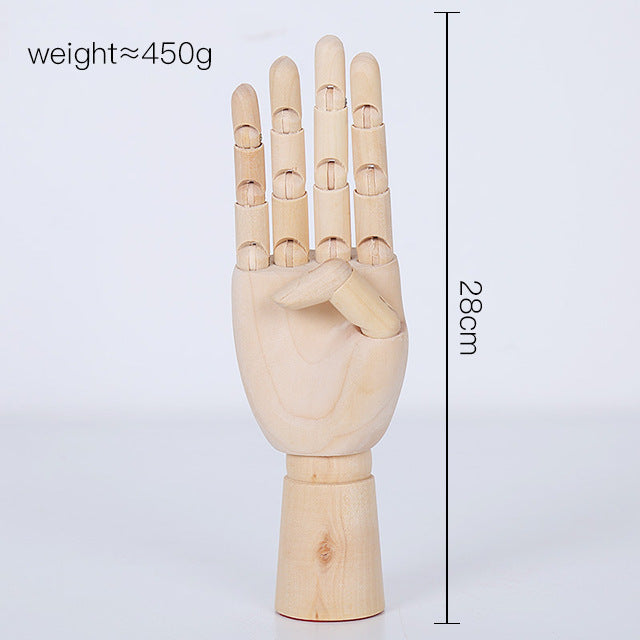 Grocery Home Decor Ornaments Lotus Wood Movable Wooden Knuckle Hand Model - DropOnline.co
