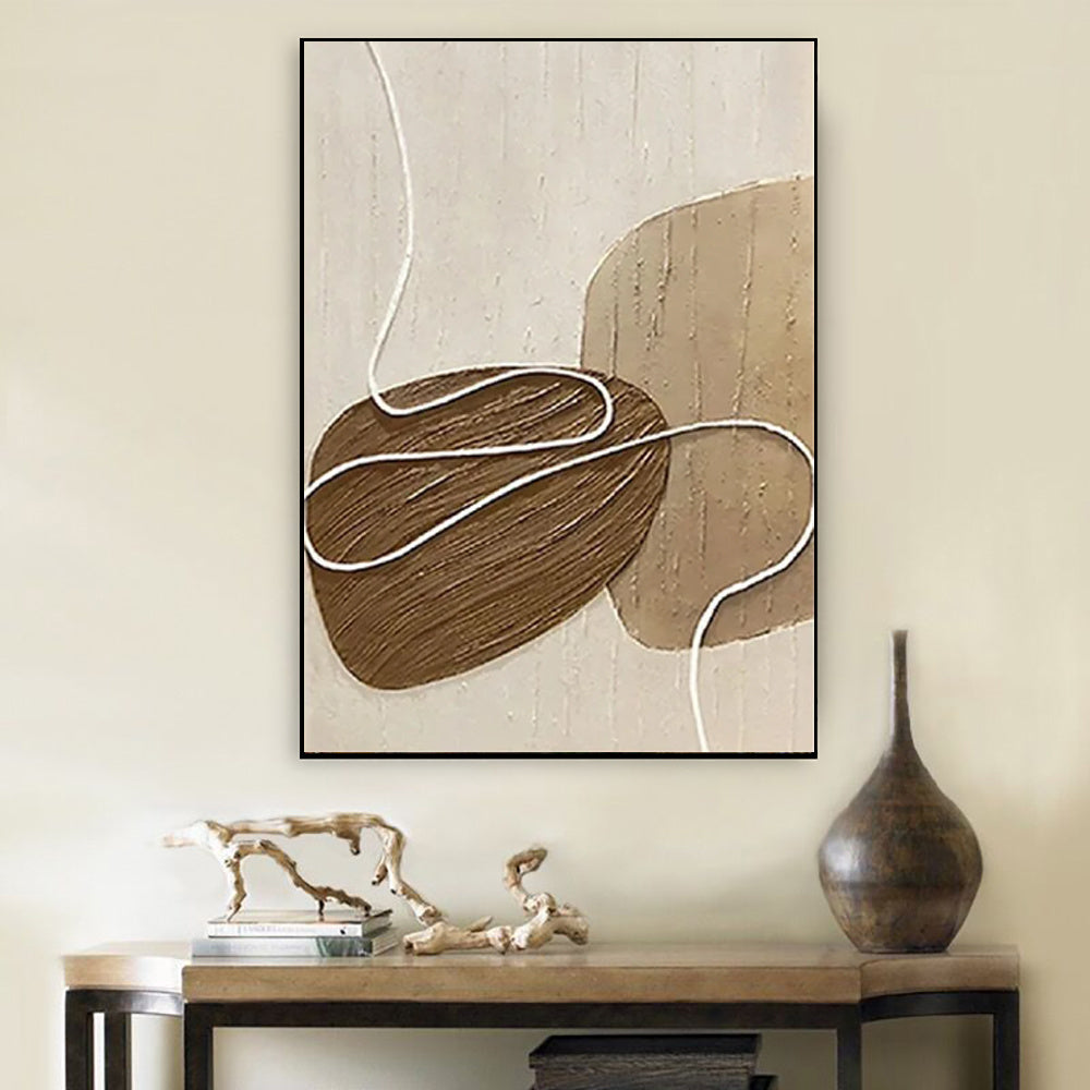 Neutral Color Abstract Handmade Painting Large Modern Palette Knife Texture Colorful Wall Art Oil Painting On Canvas Artwork - DropOnline.co