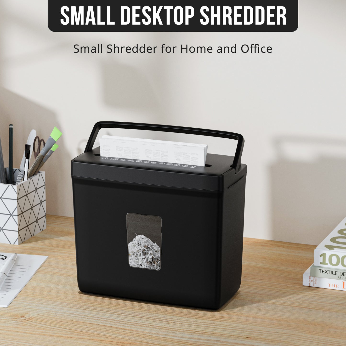 Woolsche 5 Sheet Cross Cut Paper Shredder For Home Use, Jam Proof - DropOnline.co