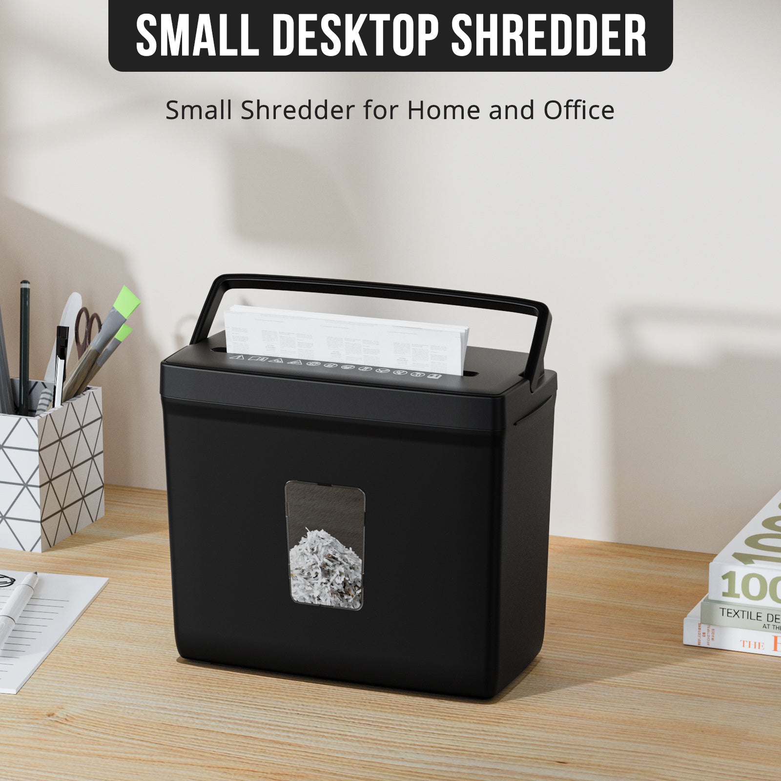 Woolsche 5 Sheet Cross Cut Paper Shredder For Home Use, Jam Proof - DropOnline.co