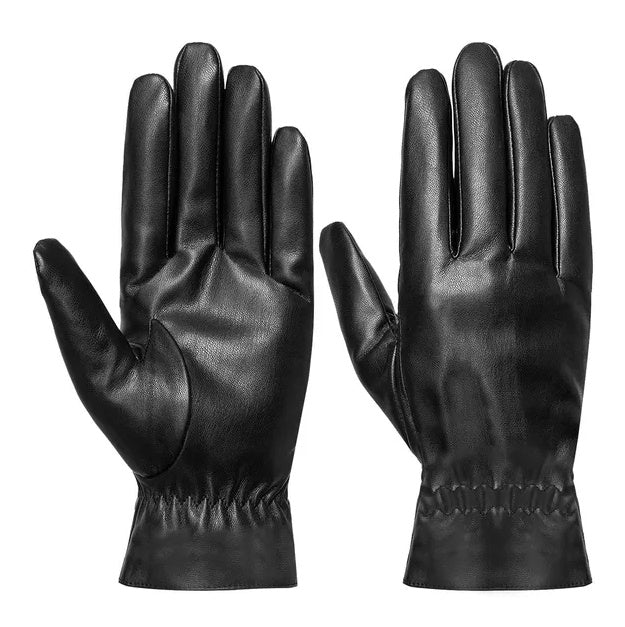 Unisex Leather Winter Gloves - Windproof Cycling & Skiing Gloves - DropOnline.co