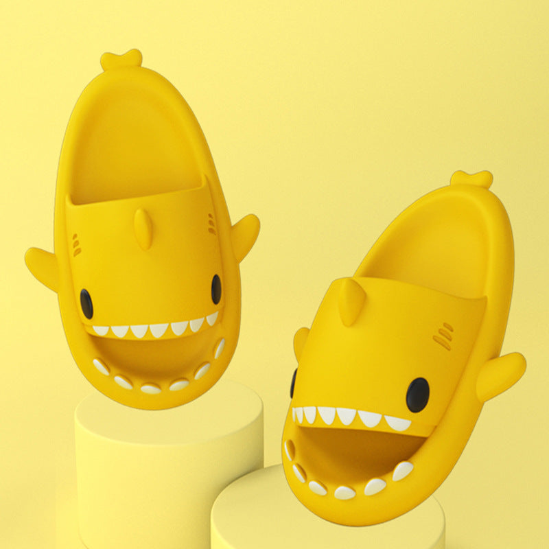 Adult's Slippers Indoor Outdoor Funny Shark Cartoon - DropOnline.co