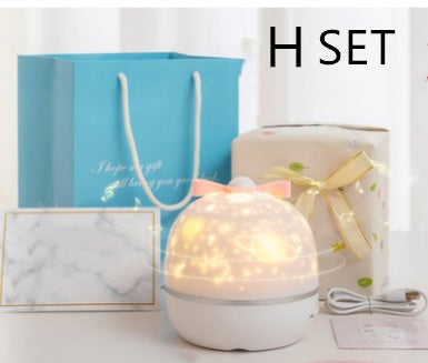 Star Moon Starry Sky Projector LED Night Light for Children Bedroom Decor Remote Control Rotating Baby Flashing Projection Lamp - DropOnline.co