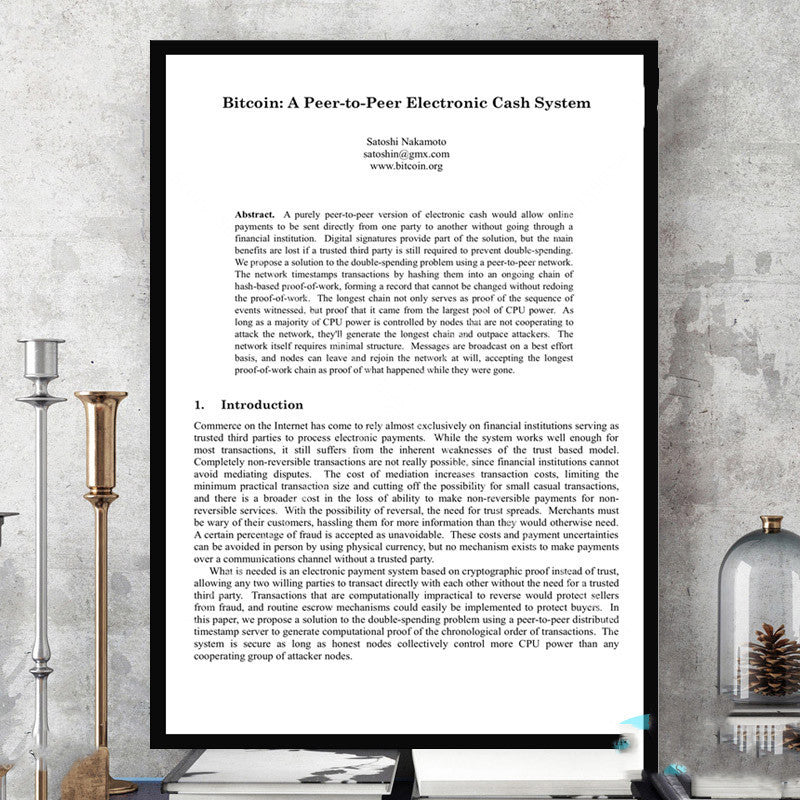 White Paper Poster Canvas Painting Wall Art Living Room Bedroom Decor - DropOnline.co