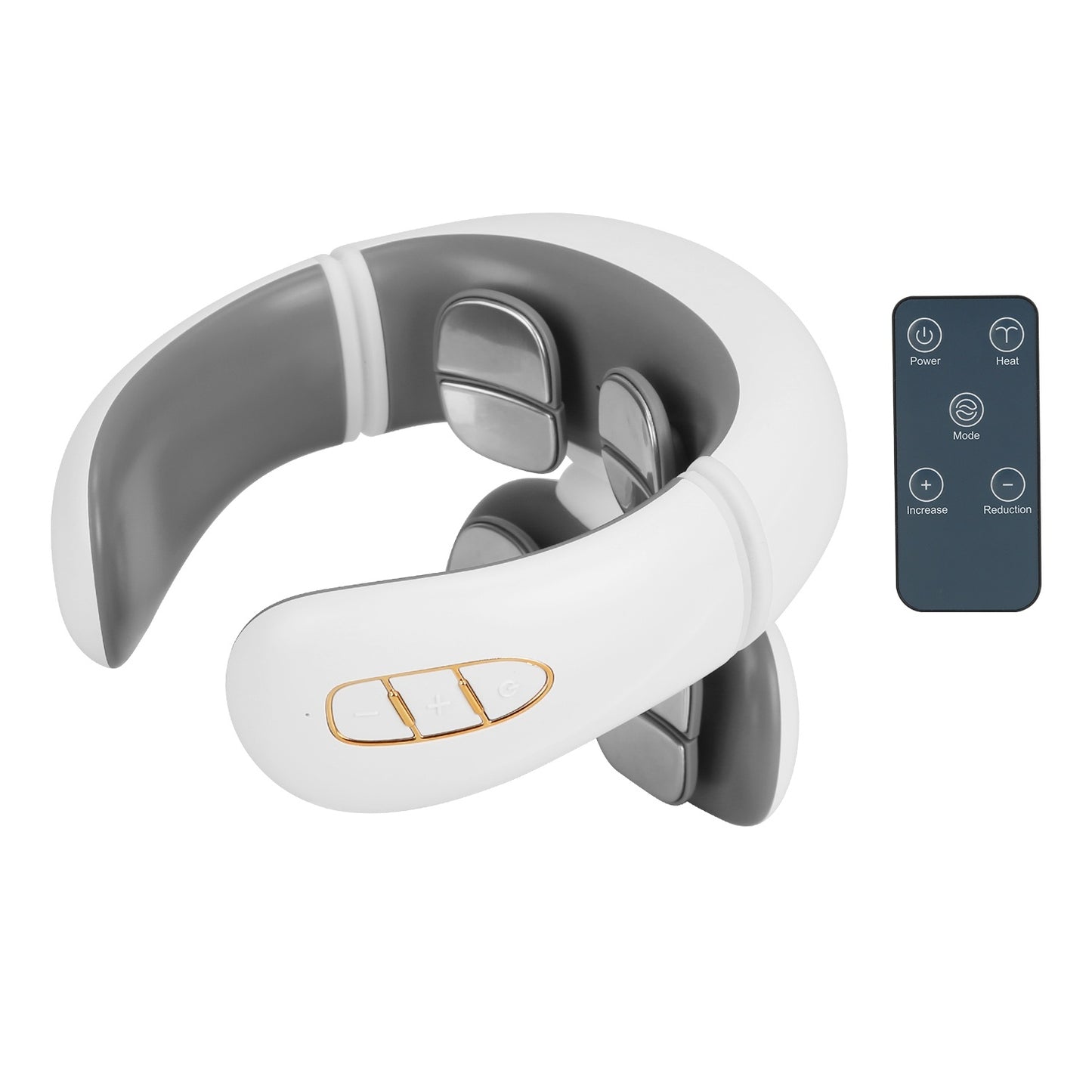 1 Set 8 Head EMS Neck Massager With Heat Cordless Cervical Neck Massager EMS Neck Massager With 6 Modes 15 Intensity Levels Remote Control - DropOnline.co