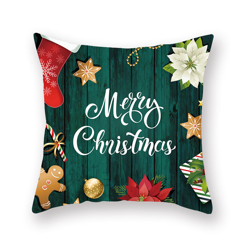 Christmas new peach skin cushion pillowcase - DropOnline.co
