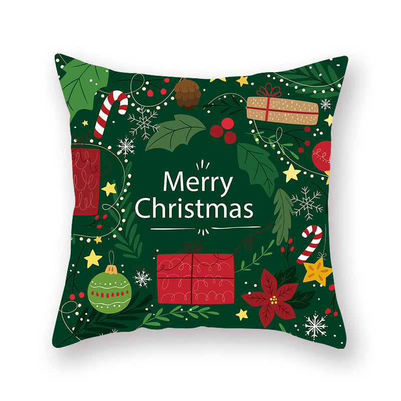 Christmas new peach skin cushion pillowcase - DropOnline.co