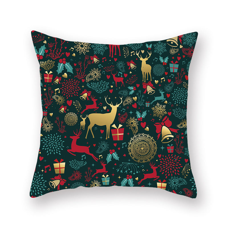 Christmas new peach skin cushion pillowcase - DropOnline.co