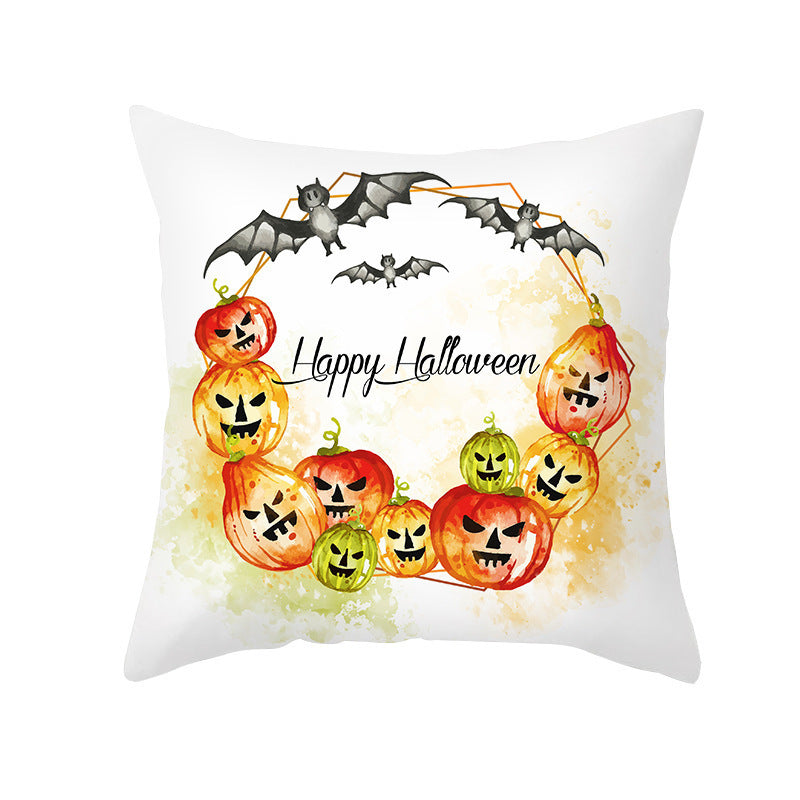 Halloween Pumpkin Letter Fleece Cushion Cover - DropOnline.co